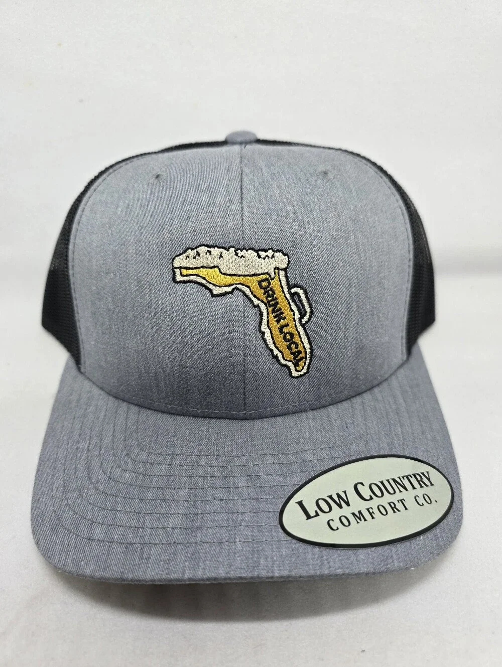 🍺 Florida Beer Trucker Hat 🌴 Low Country Comfort Co Heather Gray Snapback NWT